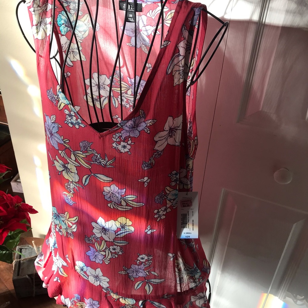 A.N.A. Floral sleeveless tunic